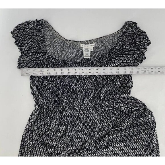 Max Edition Women's Babydoll Liquid Knit Scoop-Neck Short Sleeve Dress XS Boho - Picture 9 of 11